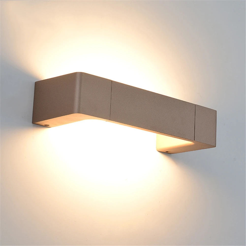 Modern 6W LED Indoor Outdoor Wall Lamp Bedroom Lamp Waterproof Wall Light Living Room Porch Garden Lighting Aluminum Wall Sconce