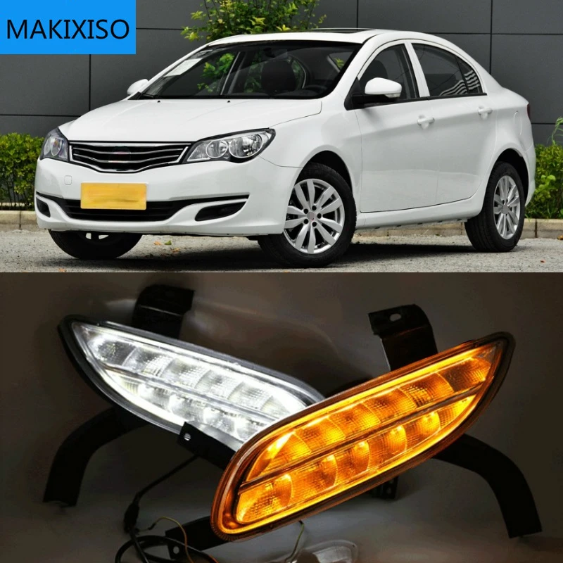 

LED Daytime Running Lights DRL Fog Lamp with Yellow Turn Signal Lamp For Roewe 350 2011-2016