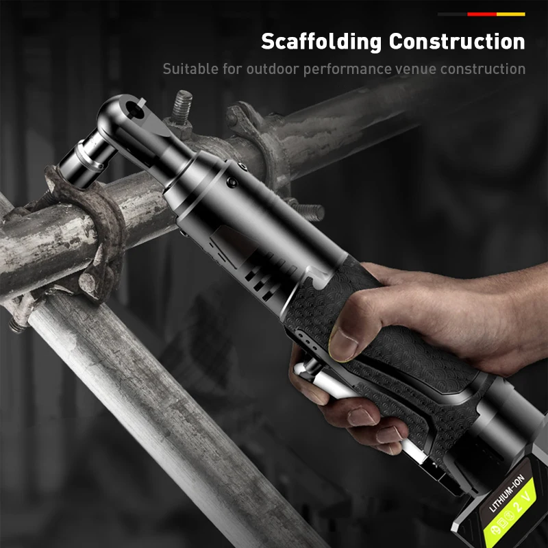 Imagem -02 - Recarregável Cordless Chave Elétrica Ratchet Wrench Angle Drill Chave de Fenda para Remoção Parafuso Porca Ferramenta de Reparo do Carro 85nm 21v