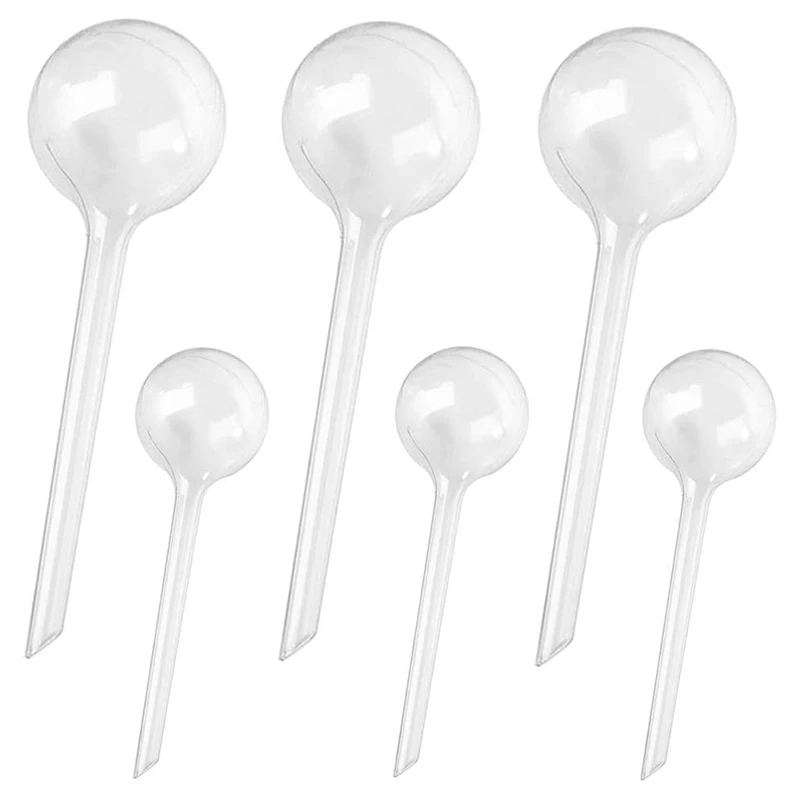 

6 Pcs Clear Plant Watering Bulbs Garden Watering Globes,Plastic Self-Watering Globes Garden Water Device for Plant