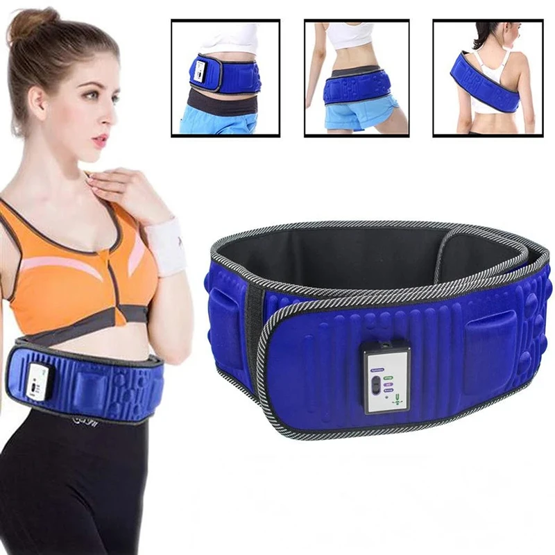 Electric Slimming Belt X5 Times Leg Abdominal Waist Trainer Muscle Stimulator Vibration Massager Weight Lose Fat Burning Fitness