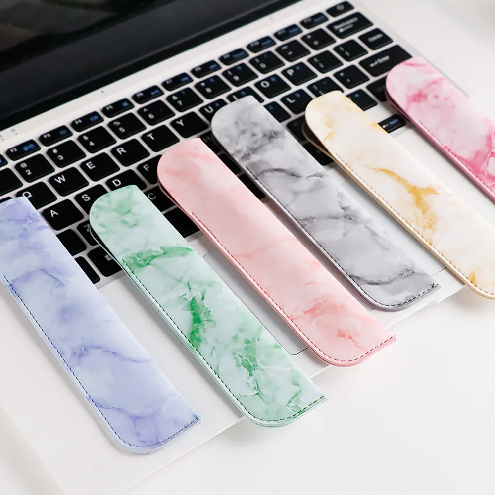 50pcs/Lot Fountain Pencil Ballpoint Pen Case Box Bag Marbling Graphics Style