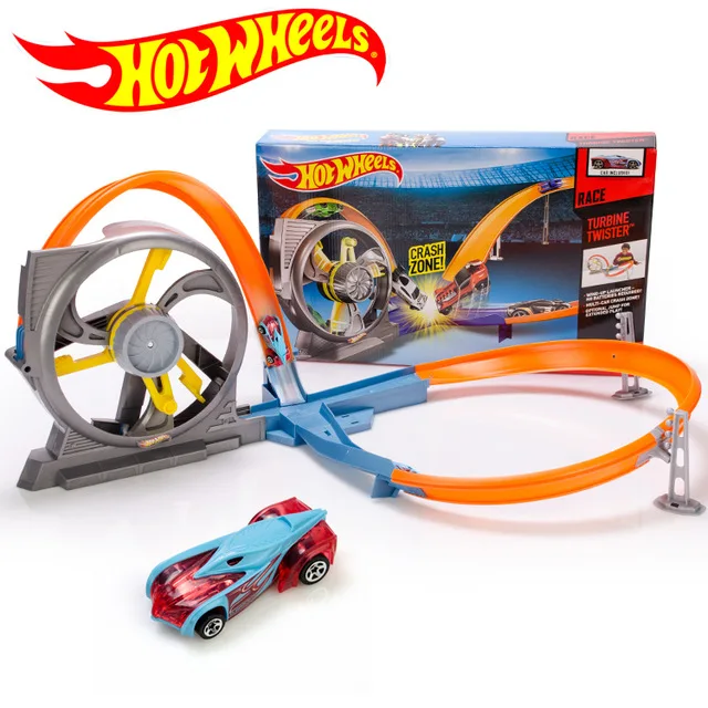 Hotwheels Roundabout track Toy Kids Car Toys Plastic Metal Mini Hotwheels Car Machines For Kids Educational Car Toy