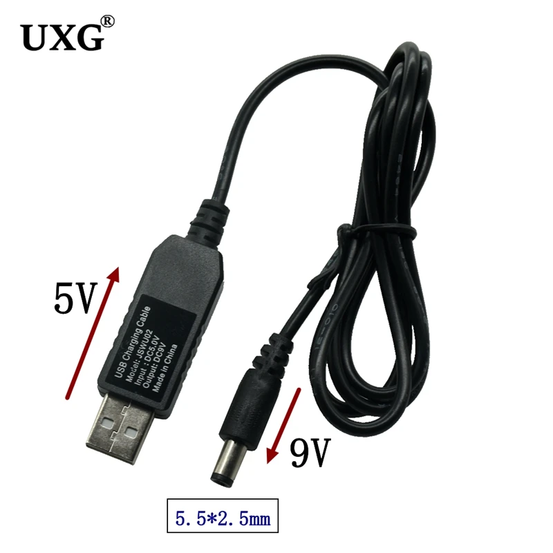 USB power 5.5X2.1mm 2.5mm 3.5*1.35mm 4.0x1.7mm boost line DC 5V to DC 9V 12V Step UP Module USB Converter Adapter Power Cable 1m