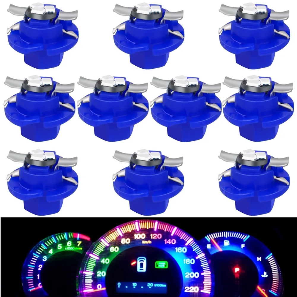 10 قطعة جديد T5 B8.4D 8.4D B8.4 السوبر مشرق 2016 رقاقة LED لمبات لوحة سيارة الاحترار مؤشر إسفين مصابيح أداة السيارات