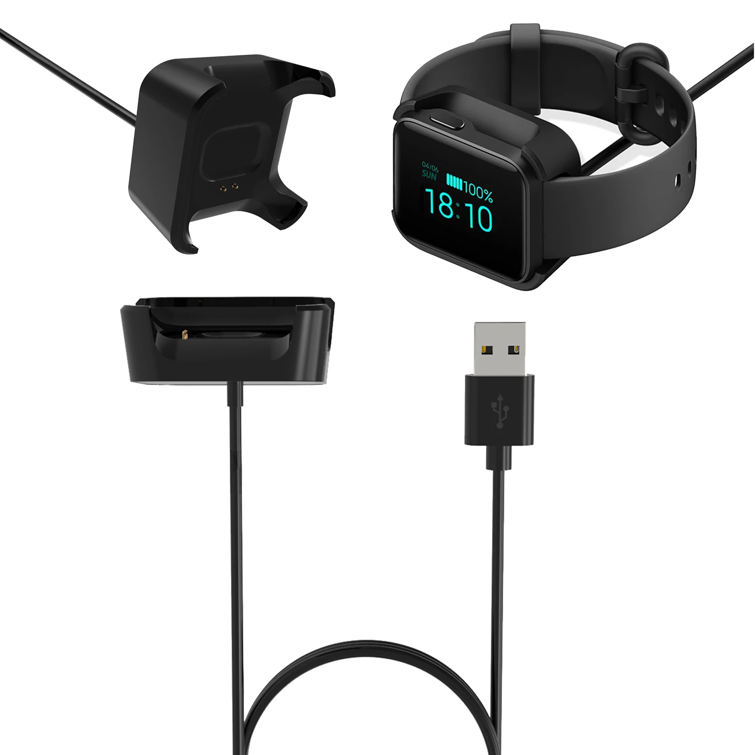 Smartwatch Dock Charger Adapter USB Fast Charging Cable Cord Wire for Xiaomi Mi Watch Lite/Redmi Global Smart Watch Accessories