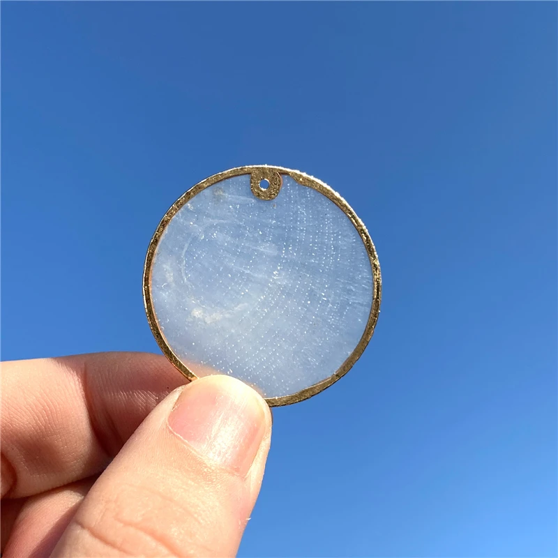 20-45MM Round Natural White Shell Pendant Mother of Pearl Pendants Charms for Women Jewelry Making Bracelet Necklace Earrings