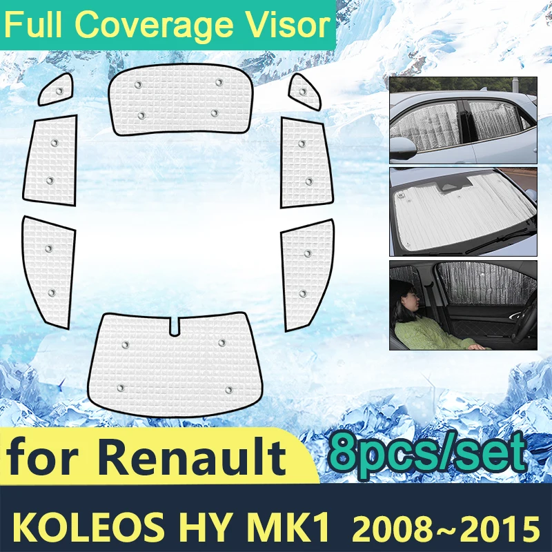 

Full Cover Sunshades For Renault Koleos HY MK1 2008~2015 VW Car Sun Protection Windshields Side Window Visor Shaby Accessories