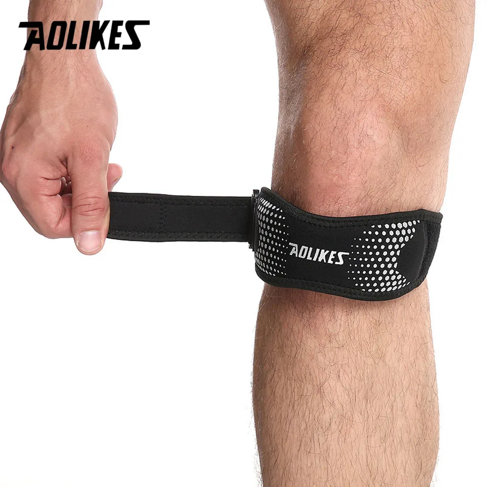 AOLIKES 1PCS Adjustable Patella Brace Strap Kneepads Knee Support Pad Protective Sports Gear Basketball Volleyball Protector