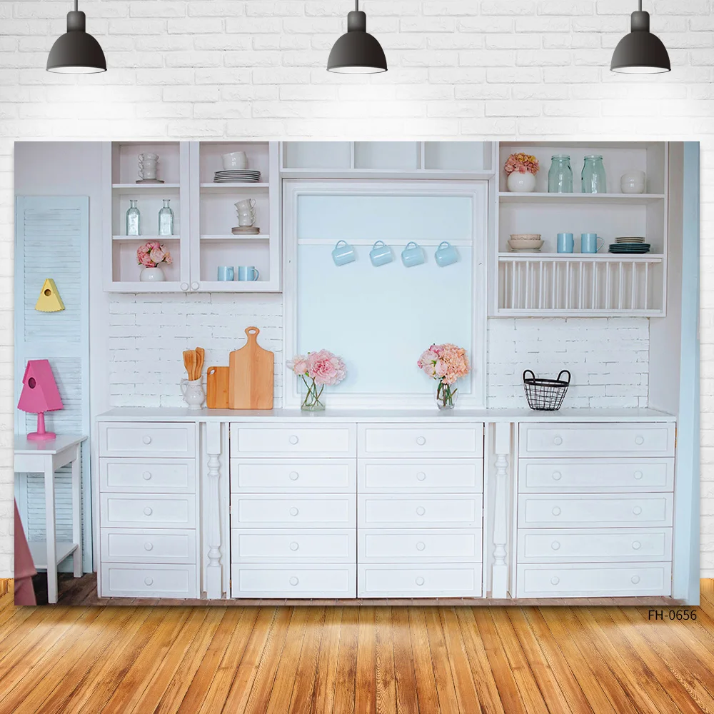 Trắng Tường Gạch Hoa Trang Trí Trong Nhà Vinyl Bối Cảnh Sơ Sinh Cho Bé Sinh Nhật Studio Chụp Ảnh Chụp Ảnh Nền