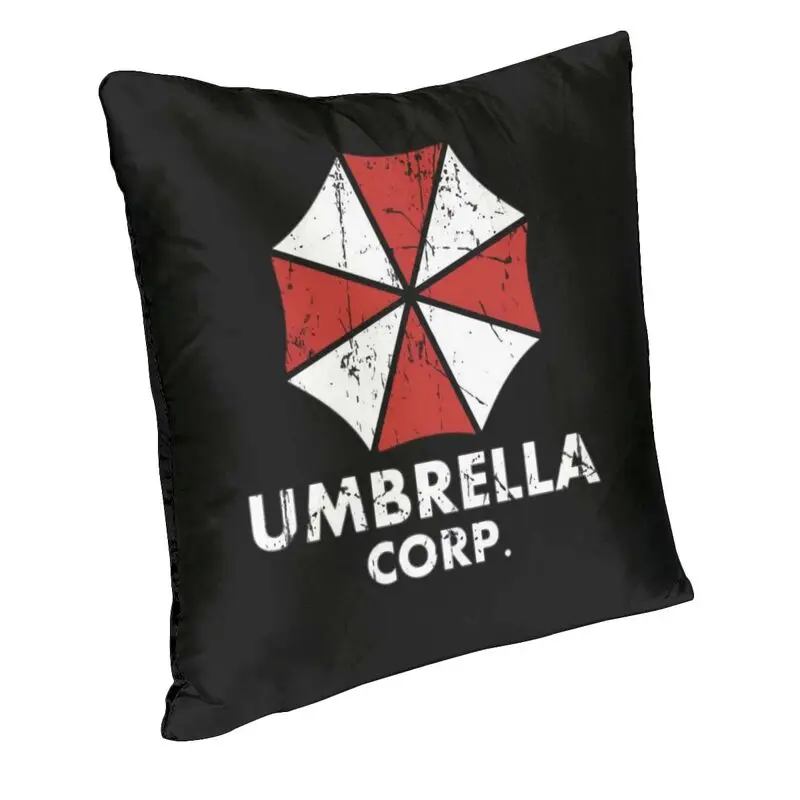 Grunge Retro Umbrella Corporation Square Pillow Cover Home Decor Video Game Cushion Cover Throw Pillow For Sofa Cover