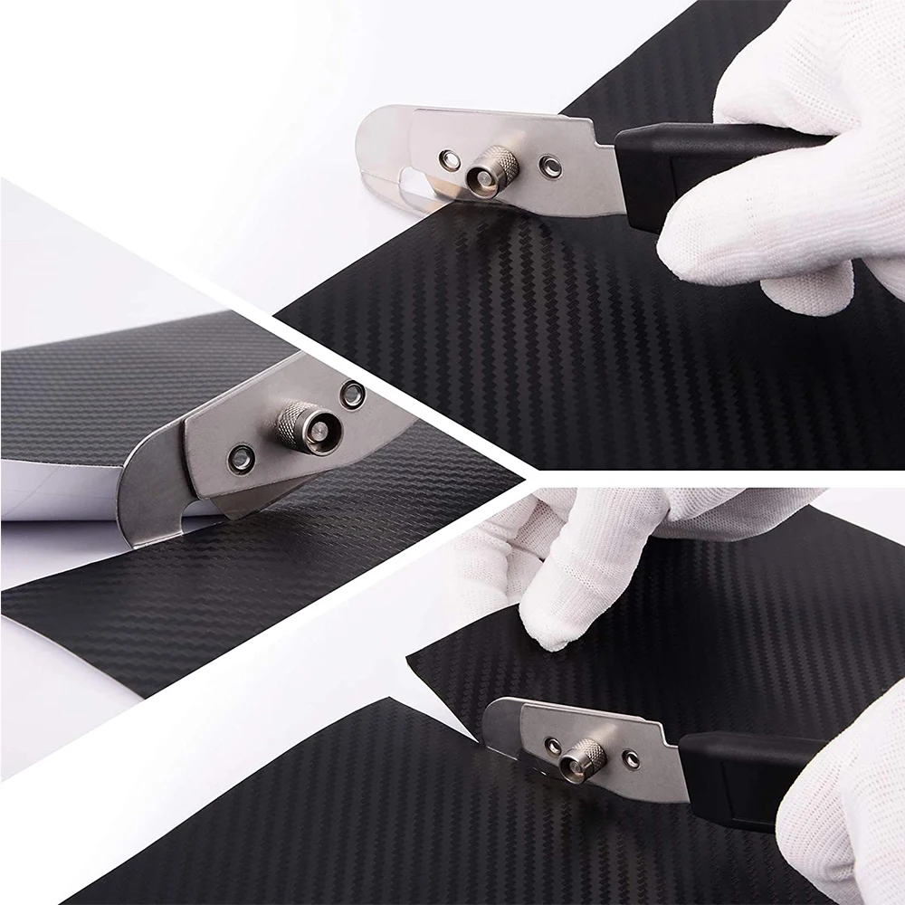 EHDIS Vinyl Wrapping Cutter Knife With Spare Stainless Steel Blade Car Sticker Decal Slitter Window Tint Wall Paper Cutting Tool