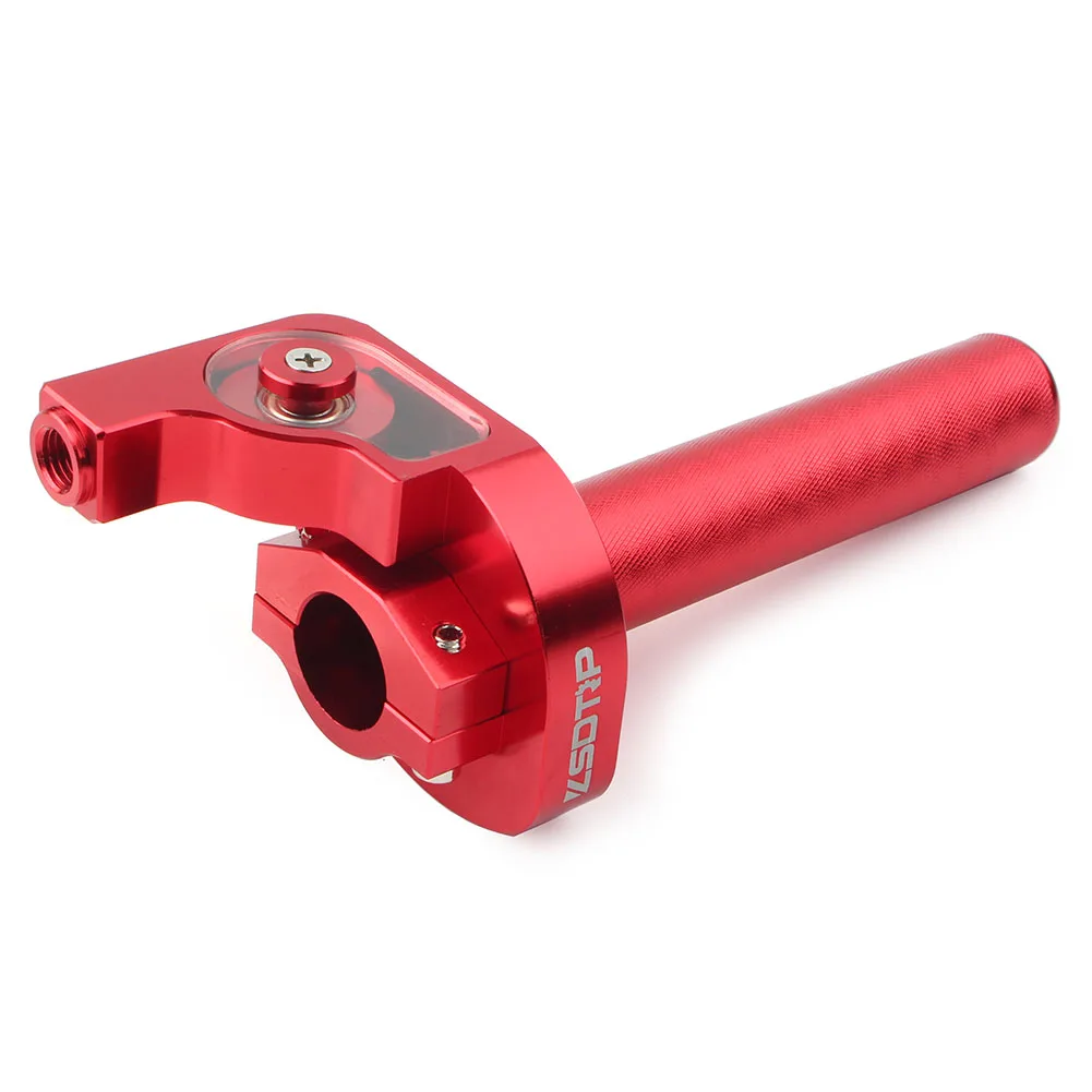 Universal 7/8'' Motorcycle Handlebar CNC Hand Grip Twist Throttle Accelerator Red