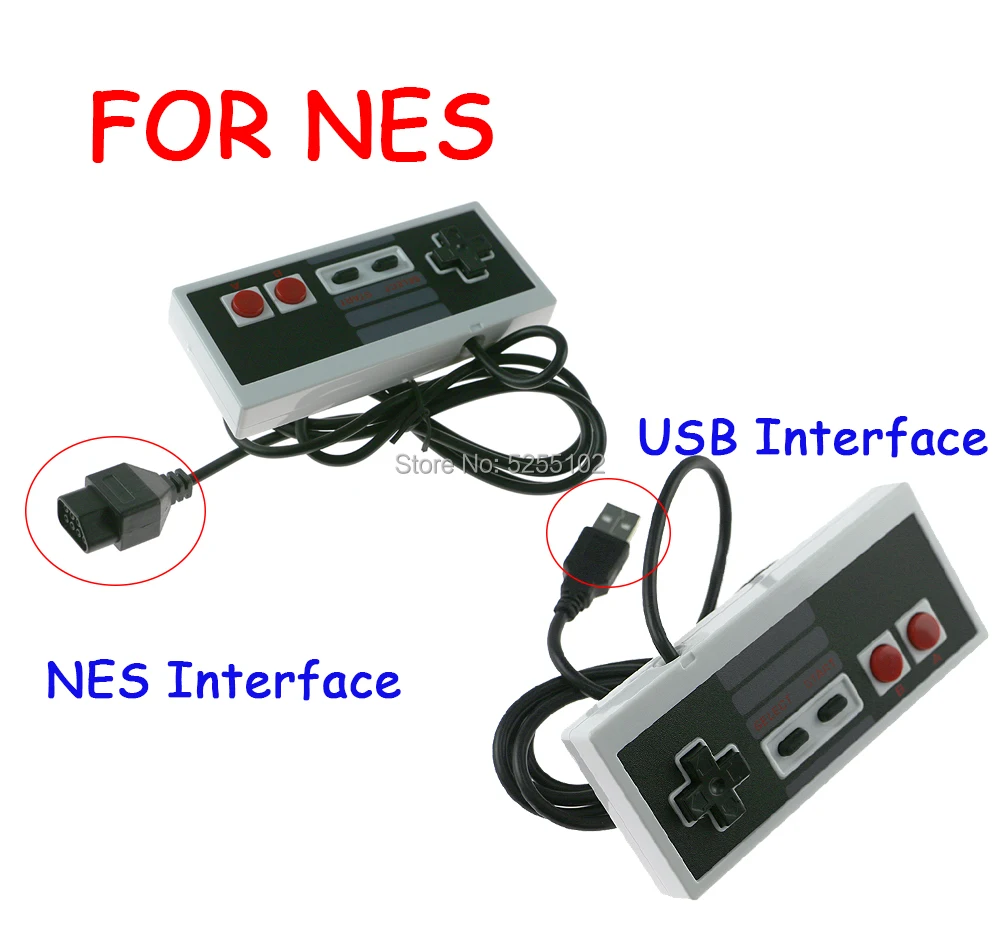 1 قطعة USB ل NES عصا التحكم كونترول Manette ل NES السلكية USB غمبد PC/USB/NES ألعاب الفيديو الكمبيوتر ماندو مقبض الرجعية