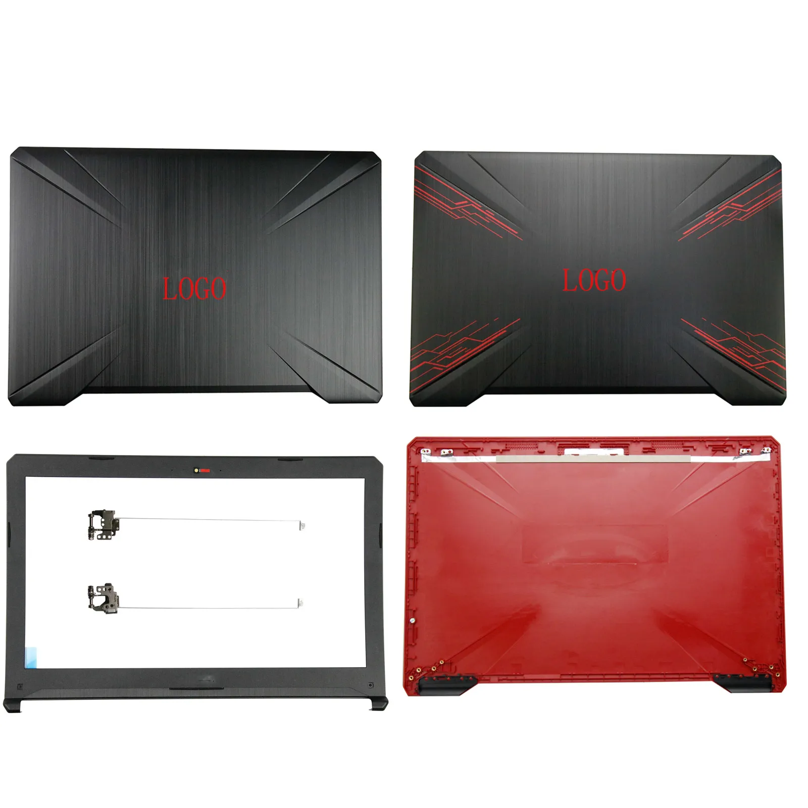 New LCD Back Cover & Front bezel & Hinges For ASUS FX80 FX80G FX80GD FX504 FX504G FX504GD/GE 47BKLLCJN80 Free Shiping