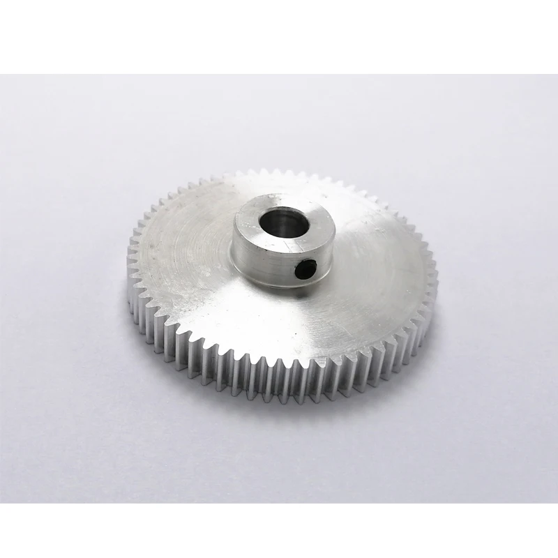 Convex step aluminum alloy 0.8 mod 66T 67T 68T 69t  teeth cylindrical gear