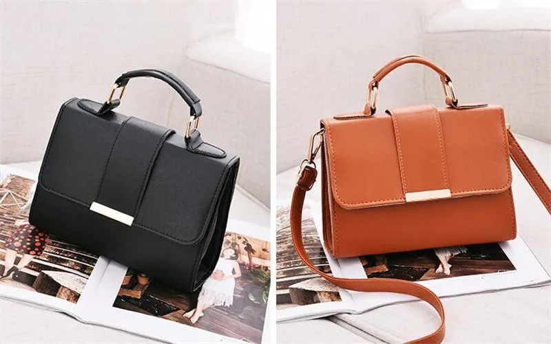 Heißer Verkauf Flap Sling Schulter Taschen für Frauen Einfarbig Umhängetasche Messenger Tasche Geldbörse Weibliche Leder Handtasche Tasche – Detail 16