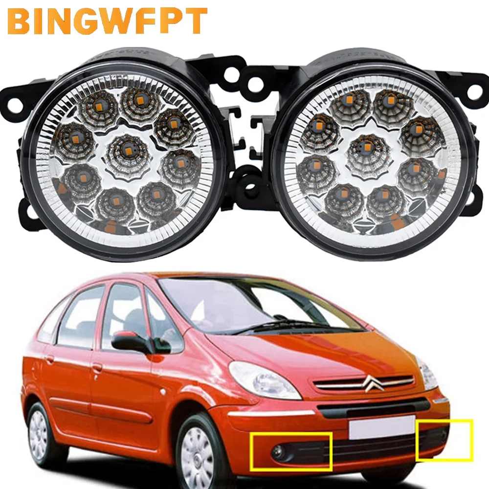 2PCS For Citroen Xsara Picasso MPV N68 1999 2000 2001 2002 2003 2004 2005 2006 2007 2008 2009-2015 LED Fog Lights H11 Fog Lights