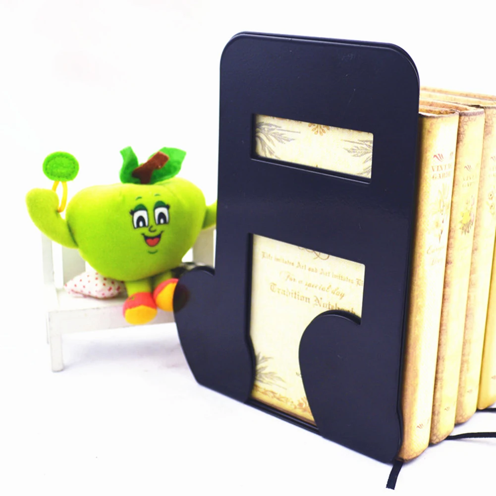 2Pcs Musical Book Holder High Note Shape Book Stand Bookend Red Black Bookshelf porte livre sur pied органайзер для канцелярии