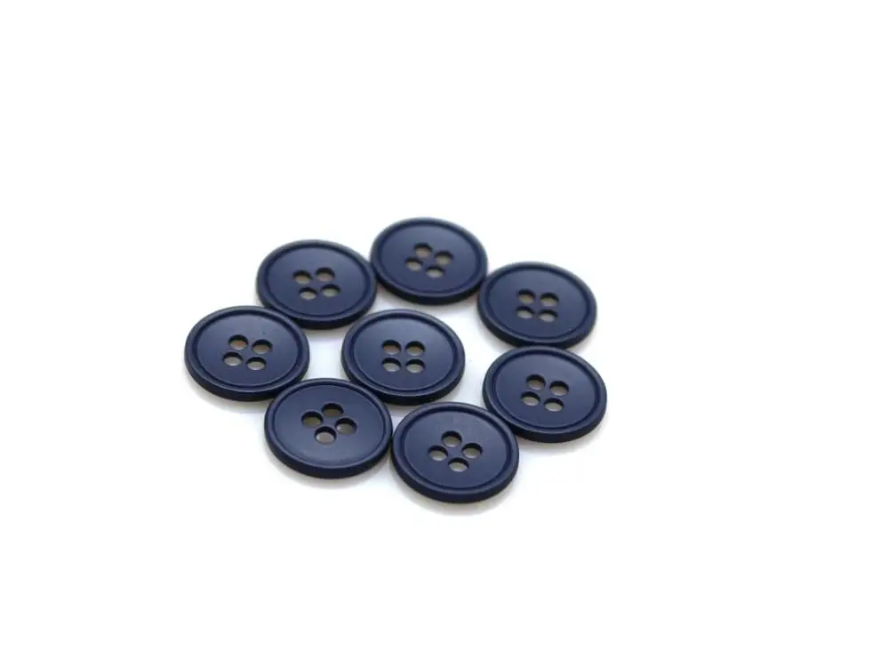 Dark blue Zinc metal alloy Sewing Button 50pcs Metal Buttons Round Antique Bronze 4 Holes 13mm button