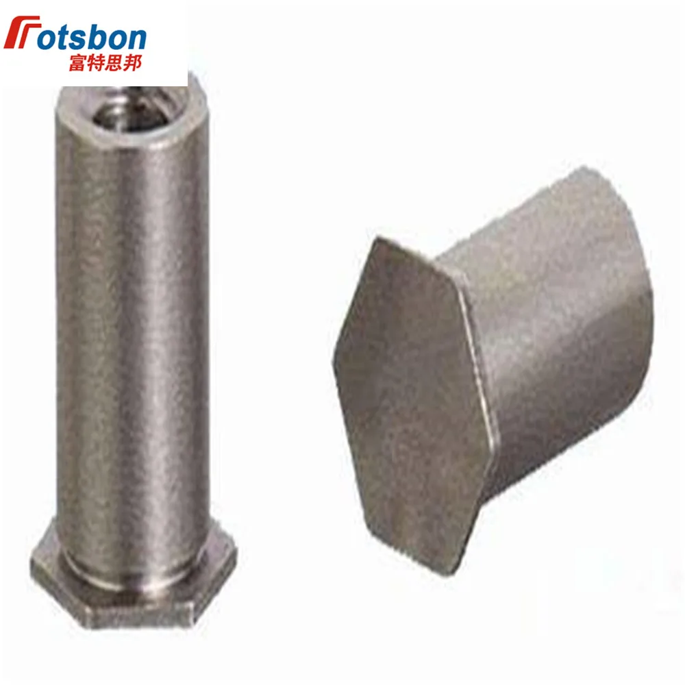 BSO-M4-8 Hex Rivet Blind Hole Threaded Standoffs Self Clinching Feigned Crimped Standoff Server Cabinet Sheet Metal Spacer Nuts