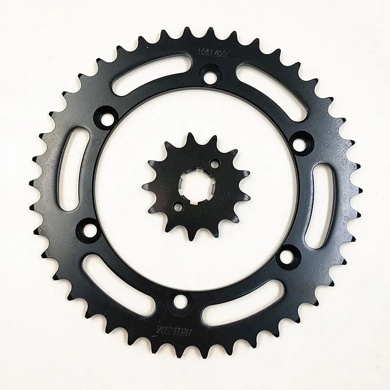 Motorcycle Front & Rear Sprocket 520 chain 13T/42T Gear Sprockets For Kawasaki KLX250 KL 250 Super Sherpa KDX 200 KDX 220 KDX250