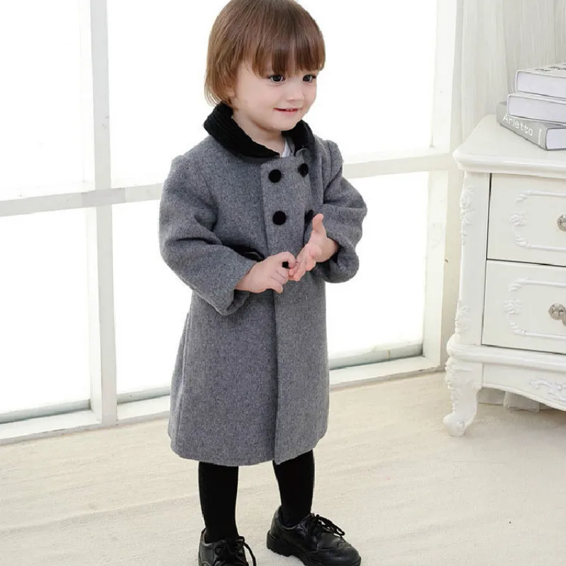 Winter New Spanish Children\'s Clothing New Children\'s Coat Double-sided Wool Jacket Toddler Boy Jacket Boys Clothes