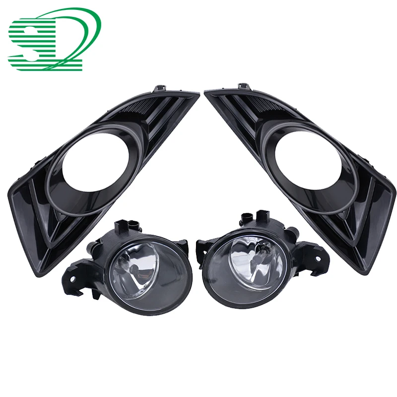 

1Set LH&RH Clear Lens Car Fog Light Lamp With Bulbs Bezel Kit Replacement Fit For Nissan Lannia 2016-2019