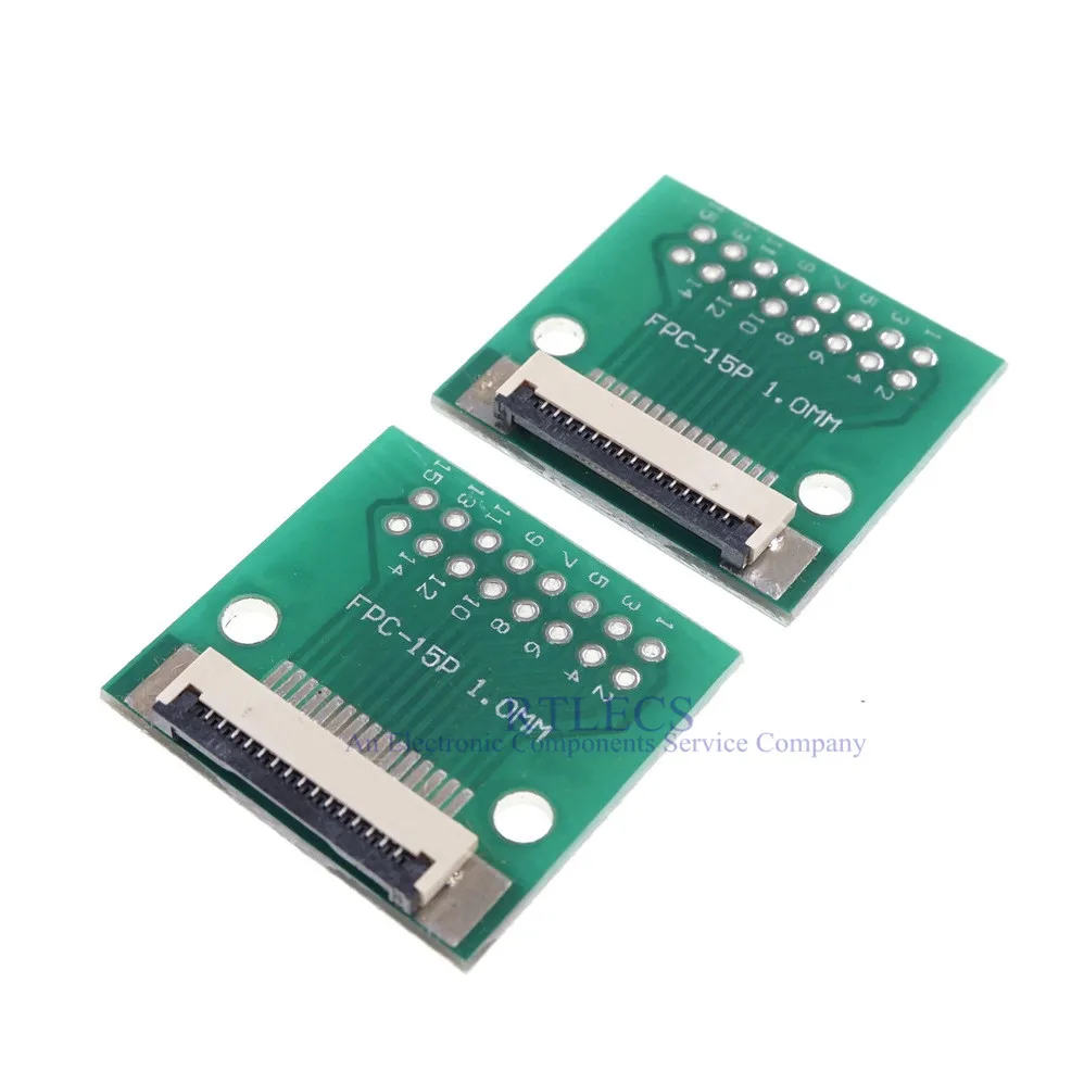 2 pcs FPC FFC Flexible Flat Cable 15 Pin 1.0 mm Adapter to 2.54 mm pitch through hole DIP PCB for Raspberry PI Camera Rev 1.3