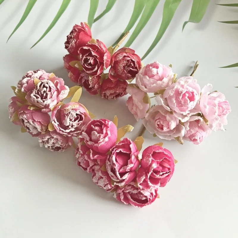 Artificial Plant Roses Bridal Bouquet Wedding Banquet Decoration Scrapbook DIY Flowers