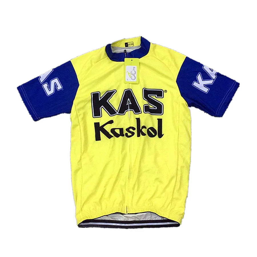 

KAS KASKOL TEAM 2 COLORS Retro Classic Cycling Jerseys Racing Bicycle Summer Short Sleeve Ropa Ciclismo Clothing Maillot