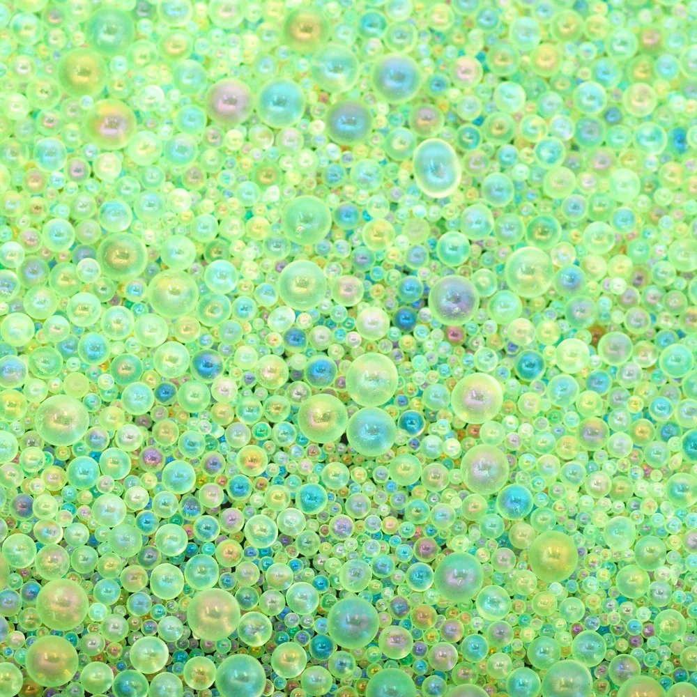 Boule de verre à bulles transparentes pour Nail Art, strass de 1 à 3mm, mixte, rond, couleur AB, perles Caviar, strass colorés, 20g AB