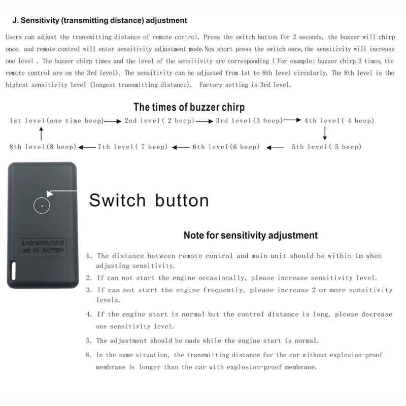 Đa Năng Xe Ô Tô Tự Động Báo Động Động Cơ Xe Ô Tô Khóa Mở Khóa Chống Trộm Chống Cướp 2.4G Xe Gương Phòng Tắm Chống Xe Ô Tô động Cơ Đậm Khóa Báo Động