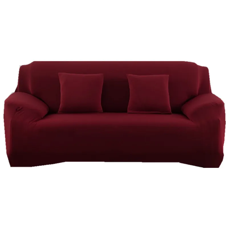 

Solid Color Sofa Cover 1/2/3/4 Seater Slipcovers All-inclusive Couch Case Modern Elastic Polyester Chair Furniture Protector