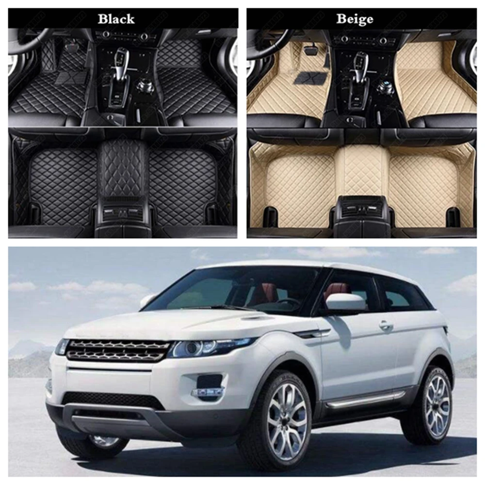 

Кожаные автомобильные коврики для Land Rover Range Rover Evoque Range Rover Sport Velar на заказ, всесезонные автомобильные коврики для ног