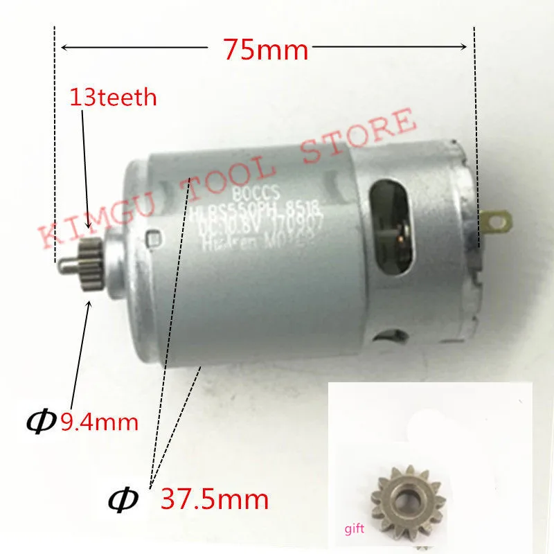 13 Teeth Motor 10.8V Replace for BOSCH GSB10.8-2-LI GSB12V-15 PS130 GSB1080-2-LI GSB120-LI GSB1200-2-LI  GSR120-LI