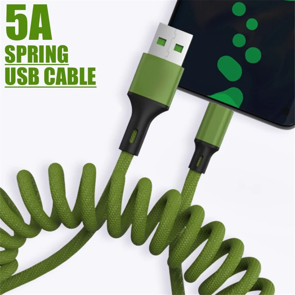 5A Micro USB Type C Cable Fast Charging Mobile Phone Android Charger Type-C Data Cord For iPhone 12 Huawei P40 Mate 30 Xiaomi