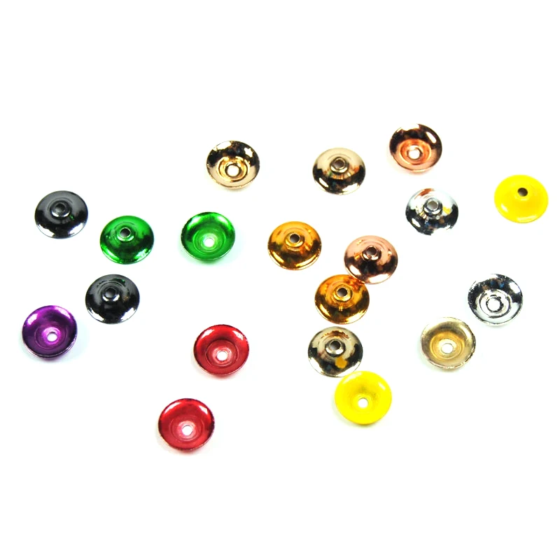 WIFREO 12PCS 10mm Brass Tube Fly Cone Disc Tube Fly Head Fly Tying Material Salmon Steelhead Fishing Tying Accessories