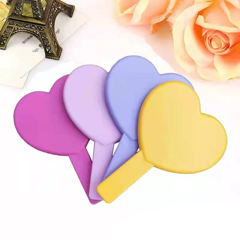 Custom Web Celebrity Cosmetic Handle Mirror Decorative Mirror Girl Heart Student Dormitory Mirror Portable Home Small Mirror