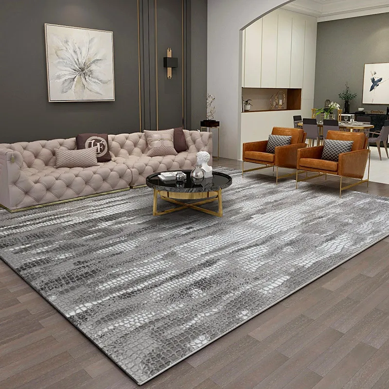 Modern Abstract Carpet Living Room Decoration Grey Carpet Thick Large Rugs For Bedroom Decor Home Nordic Table Chair Floor Mat