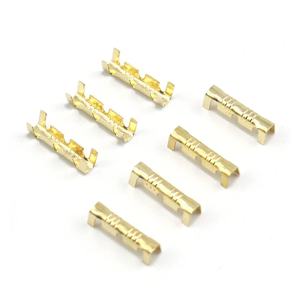 500/1000/5000 U-shaped brass Naked terminal Crimp wire Docking  connector quick connect 0.5 to1.5 square small teeth fascia