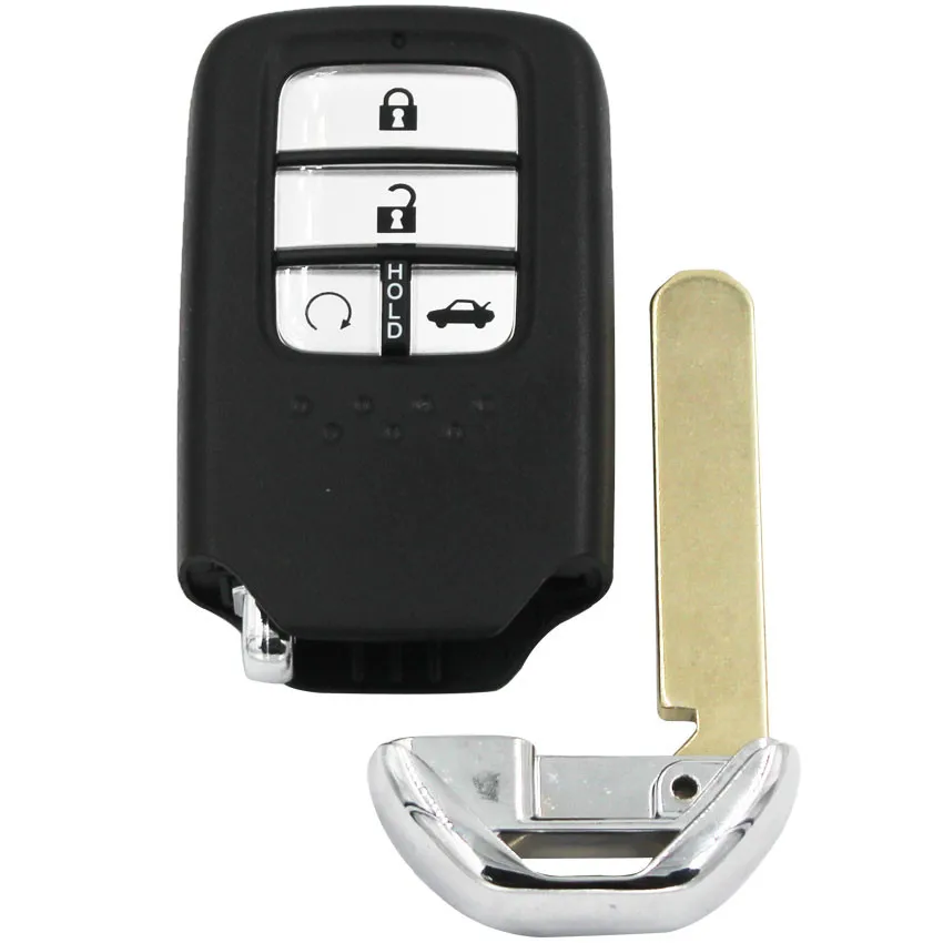 Car Smart Key Keyless Entry Remote Key with 4A Chip 434Mhz for Honda 9.5th Generation Accord with Logo and Blade