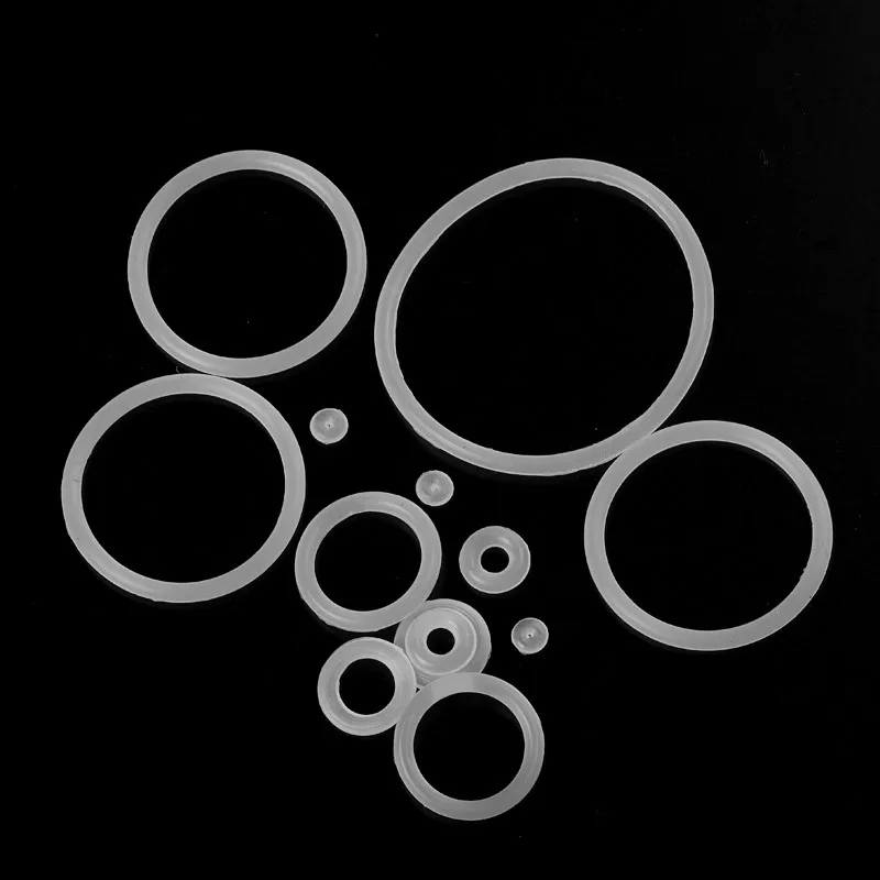 Custom CS 1mm VMQ O Rings 10x Silicon Rubber Washer Gasket OD 3mm - 35mm Heat Resist Translucent Red