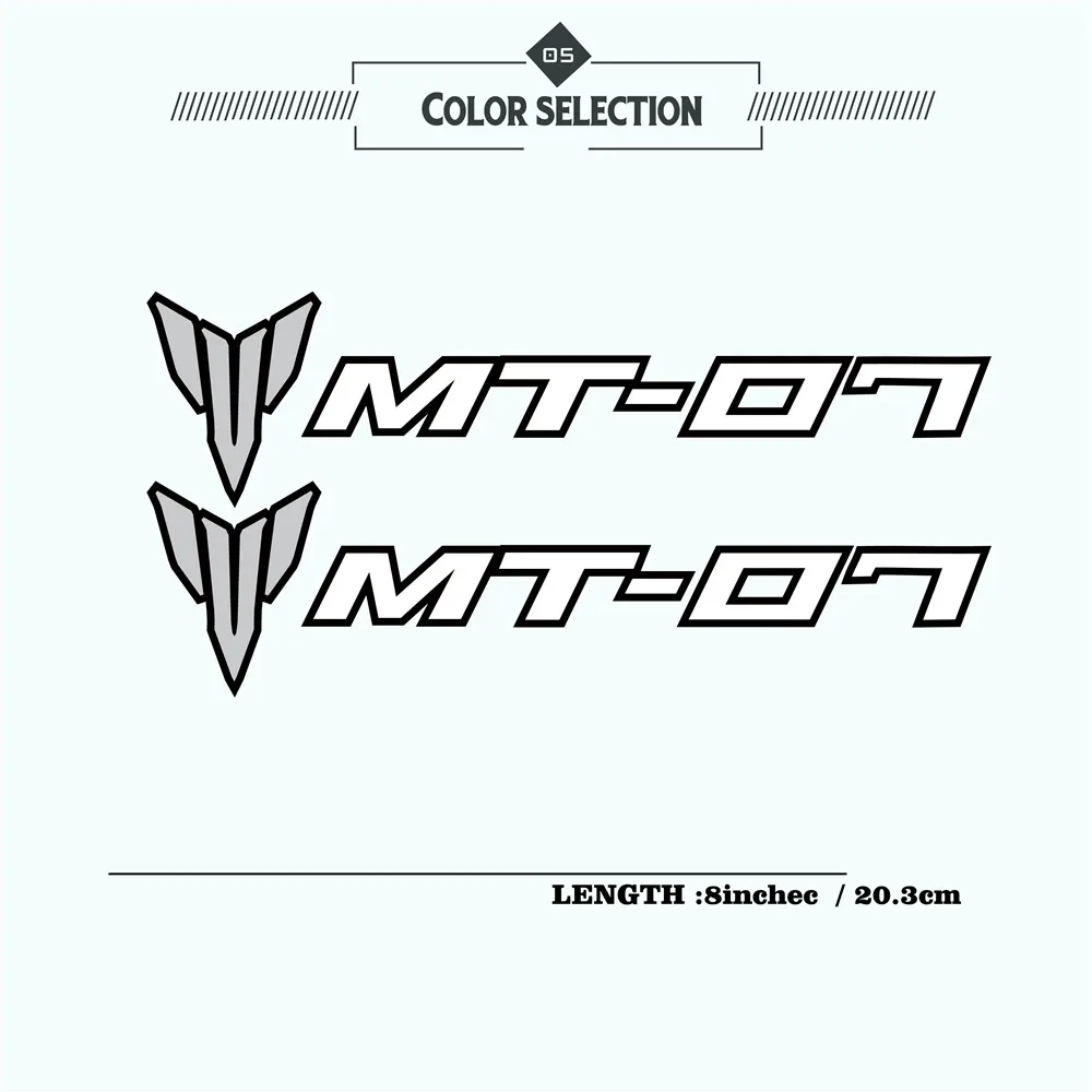 Motorcycle decorative  accessories reflective stickers  film decals for  Yamaha MT-07 mt07 mt 07