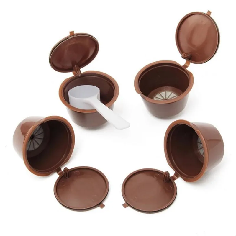 1pc / 2pcs Cafe Reusable Coffee Capsule For All Nescafe Dolce Gusto Models Refillable Filters Baskets Pod Soft Taste Sweet