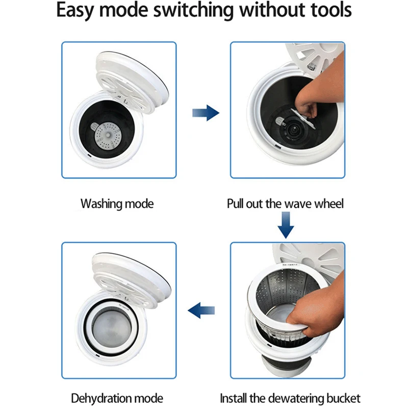 Washing Machine Mini Washing Machine Baby Special Washing Machine Dehydration Machine Semi-Automatic Household 200W