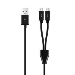 2 Port Micro USB to USB Y Splitter Charging Cable Dual Micro USB Multifuntion For Smartphone Tablet 0.2M 1M 2M 3M