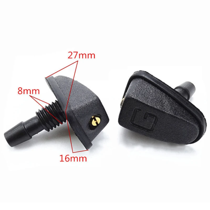 Universal Car Front Windshield Windscreen Washer Jet Nozzles Water Fan Spout Cover Washer Outlet Wiper Nozzle Adjustment