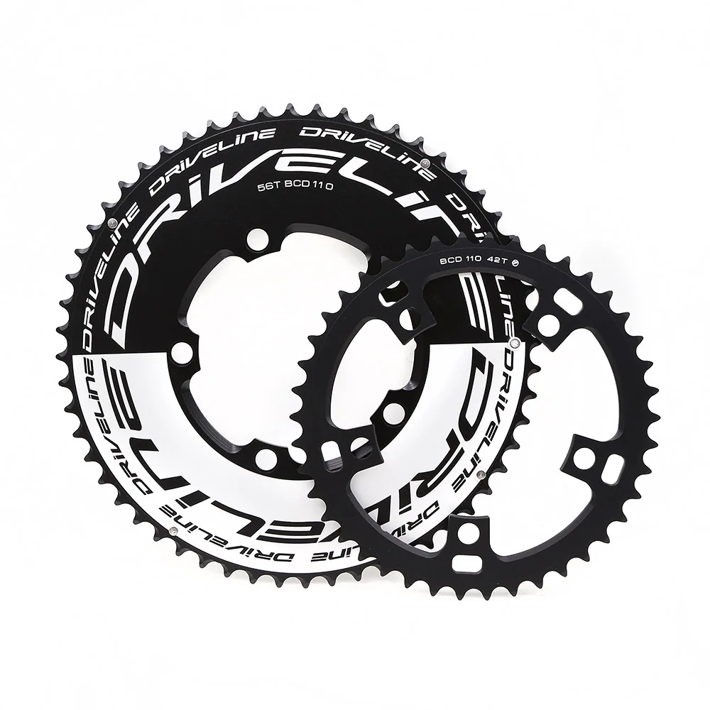 DRIVELINE CNC 56/42 road bike TT 7075 chainring 110BCD