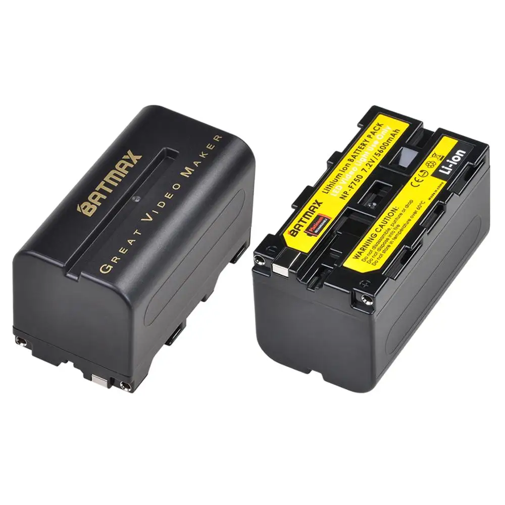 2X Batmax 5200mAh NP-F770 NP-F750 NP F770 np f750 NPF770 750 baterii Akku dla Sony NP-F550 NP-F770 NP-F750 F960 F970